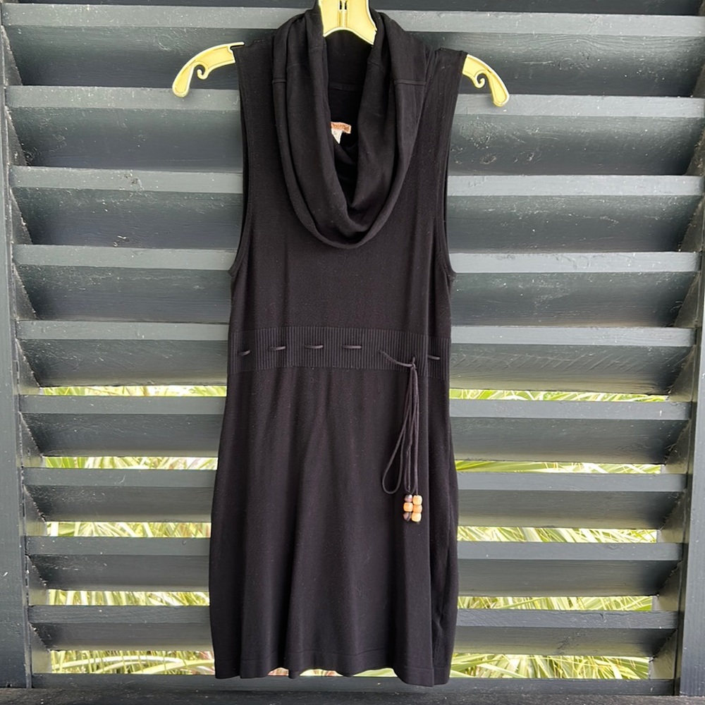 Kensie Black Turtleneck Tunic Top/Mini Dress